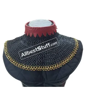 Flat Riveted Solid Chain Maille Gorget